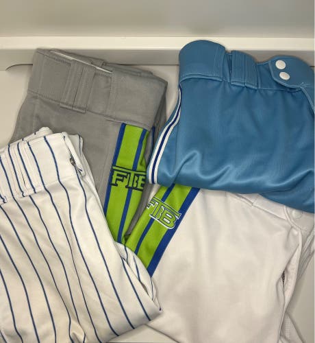 4x FTB Baseball Pants lot bundle sz medium