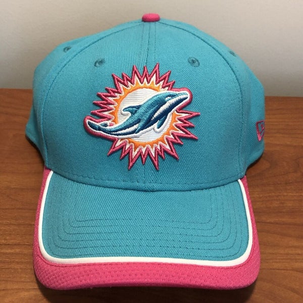 Miami Dolphins Hat Cap Strap Back Pink White NFL Football Womens Ladies