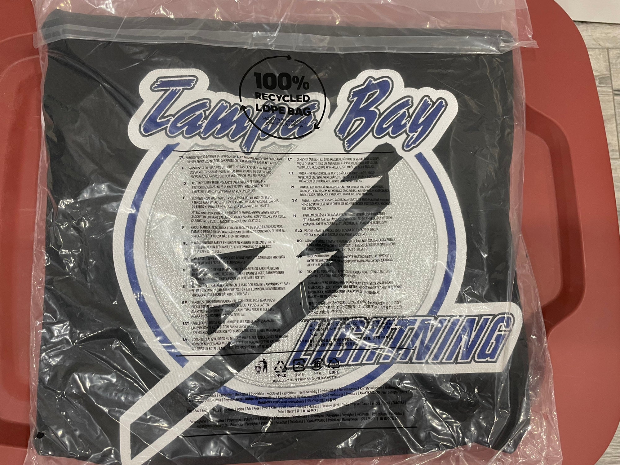 Tampa Bay Lightning Adidas Blue Performance T-Shirt Men's S (bin33)