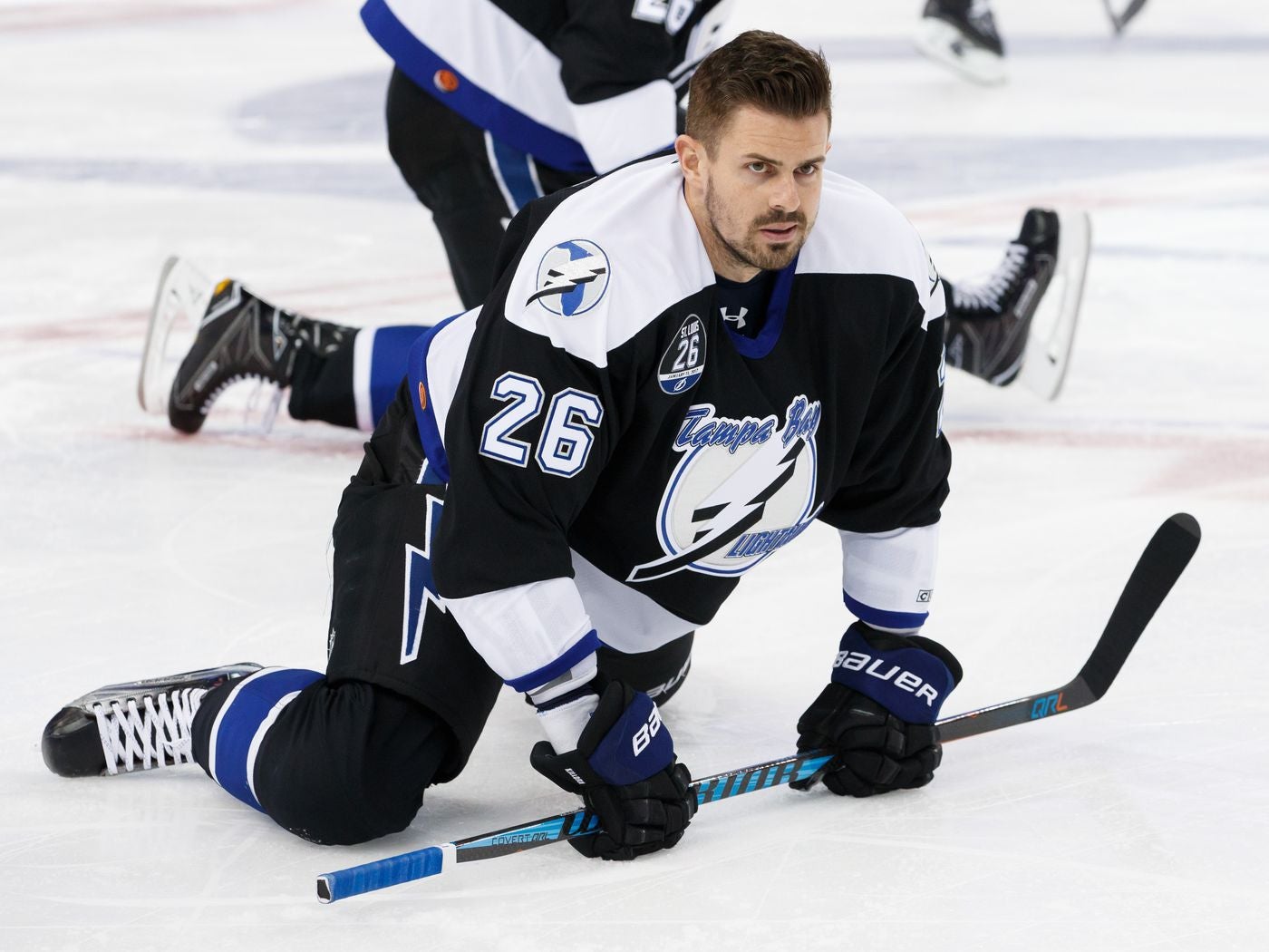 TAMPA BAY LIGHTNING ADIDAS TEAM CLASSICS ADULT BLACK HOCKEY JERSEY