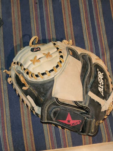Used All Star Left Hand Throw Catcher's CM3030 Baseball Glove 32.5"