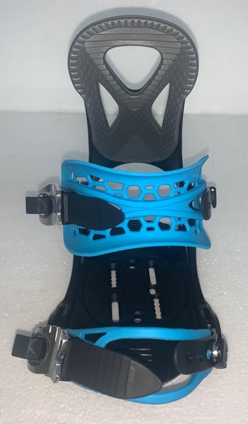Fixations Snowboard Homme Altitude Rider – Compatibles 4x4 Et 3D Burton – Blanc/bleu Clair Taille S/M