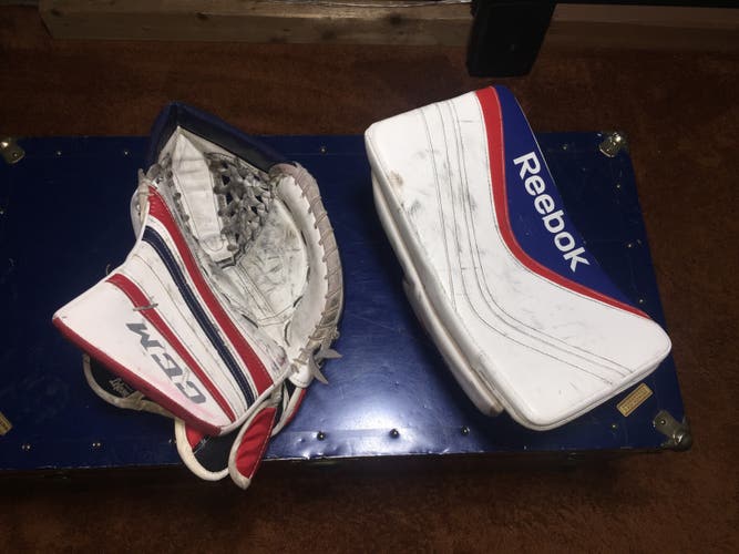 Used Reebok XLT Blocker CCM Glove Goalie Set
