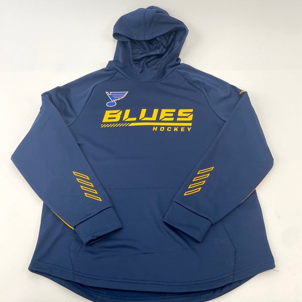 St Louis Blues Men's NHL Long Sleeve Gray Quarter Zip Pullover Size Medium  New
