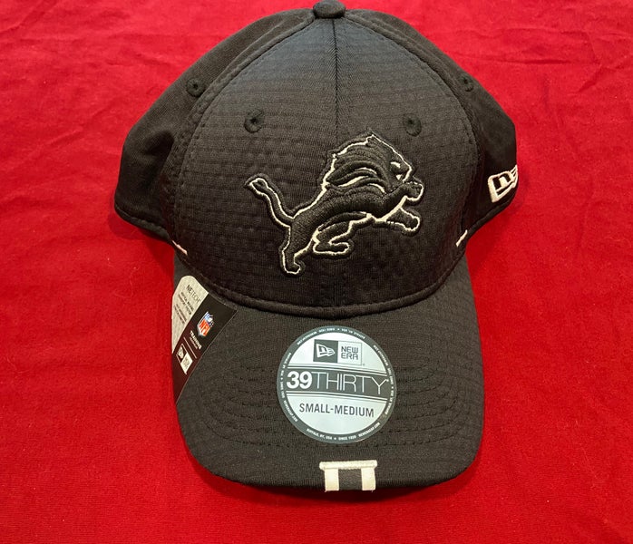 NFL Detroit Lions New Era Black Hat Size Medium / Large * NEW * NWT