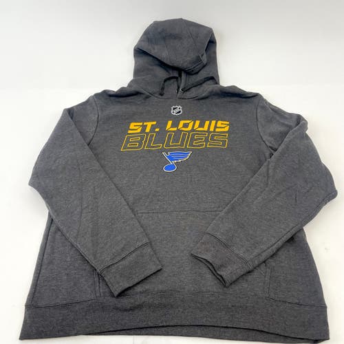 Brand New Player Issued Dark Grey St. Louis Blues Fanatics Pro Hooded Sweatshirt
