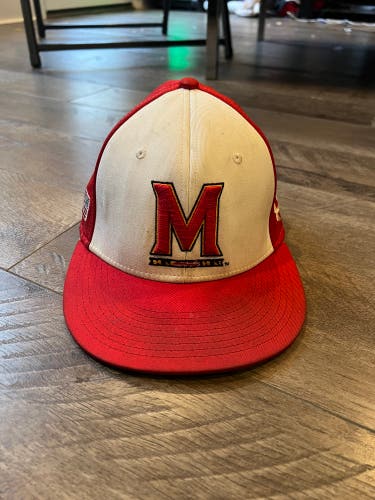 Red Used Small Under Armour Hat