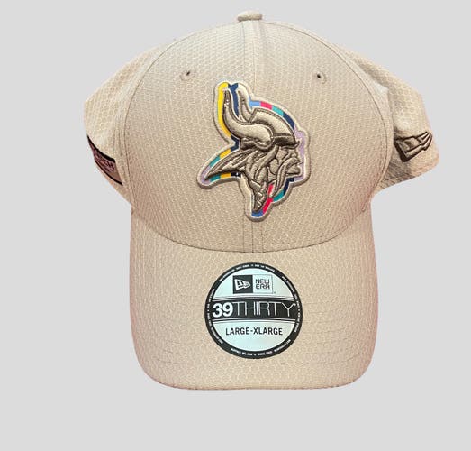 NFL Minnesota Vikings New Era Cancer “Crucial Catch” Hat Size Large / XL * NEW * NWT