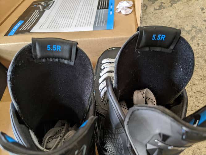 Two (2) pairs Used True TF9 Hockey Skates Regular Width Size 5.5R and size 6.0R