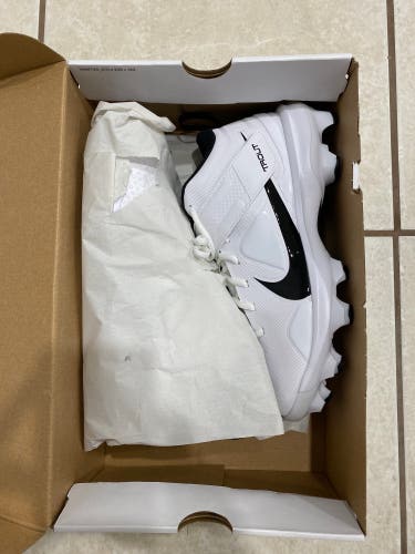 White Adult Size 10 (Women's 11) High Top Trout