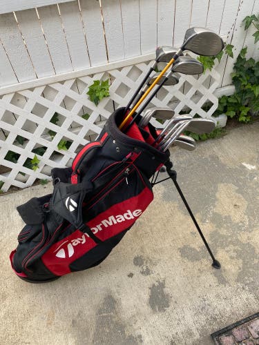Taylormade and Tommy Armour complete golf club set with Taylormade stand bag