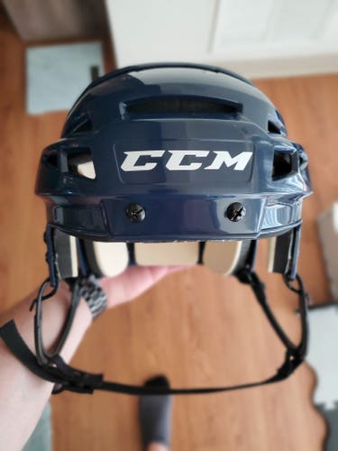 New Small Navy Blue CCM Vector V08 Helmet Pro Stock