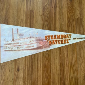Steamboat Natchez NEW ORLEANS LA TRAVEL SOUVENIR 1960s Collectible Felt Pennant!
