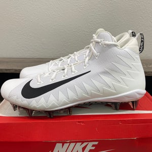 Men’s Size 14.5 Nike Alpha Menace Pro Mid TD P White Football Cleats AJ6604-102