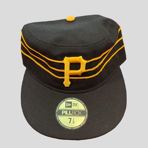 MLB Pittsburgh Pirates New Era Pillbox Throwback 70’s Hat - Size 7 1/8 * NEW NWT