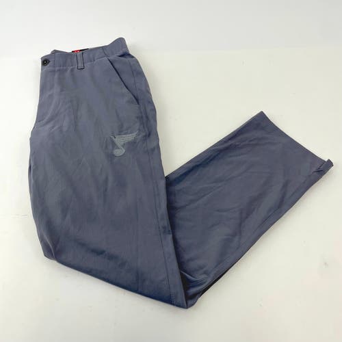 Brand New Grey Under Armour Golf Pants - St. Louis Blues Logo | #X498