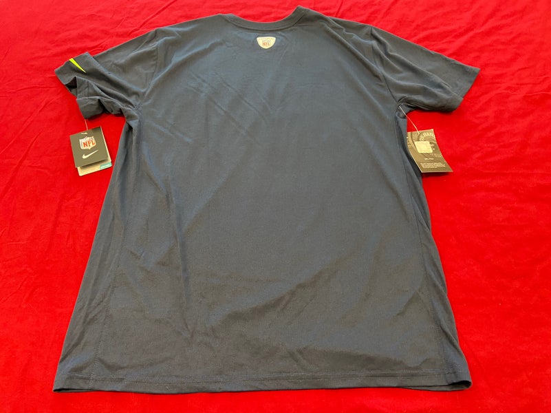 Nike Dri-Fit Men's Blue Cleveland Indians Short Sleeve Activewear Shirt  Sz Small