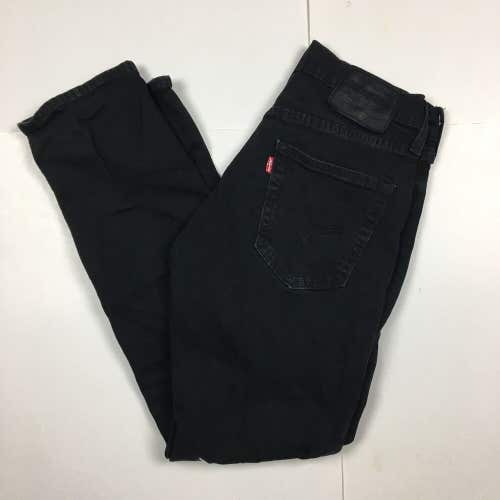 Levi's Lot 514 Premium Black Denim Jeans Big E Dark Wash Women's 29x30