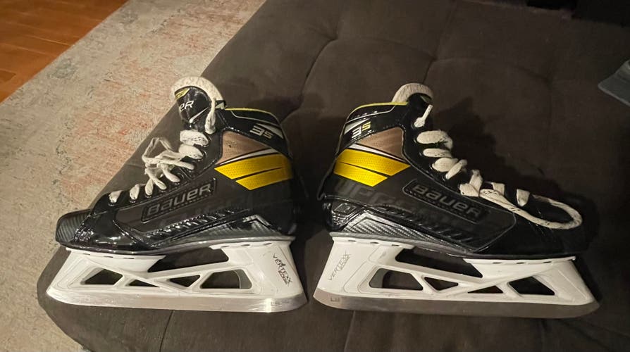 Used Bauer Regular Width Size 7.5 Supreme 3s Hockey Goalie Skates