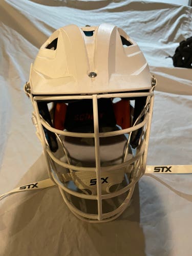 All white STX Stallion 600 Helmet