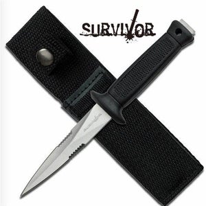 6.5" Double Edge Military Tactical Fixed Blade Boot Knife