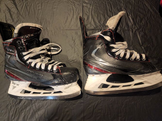 Senior Used Bauer LTX PRO + Hockey Skates Regular Width Size 8.5. LS5 Blades.