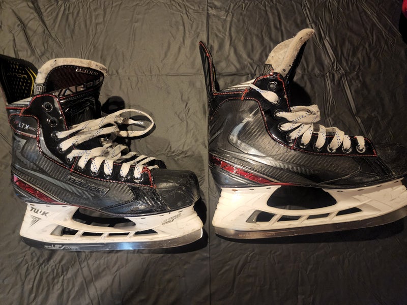 Senior Used Bauer LTX PRO + Hockey Skates Regular Width Size 8.5. LS5 Blades.
