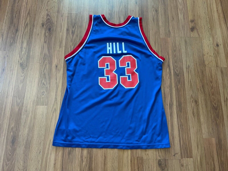 Champion Grant Hill Pistons Basketball Jersey #33
