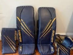 Custom Bauer Vapor 3x Goalie Full Set - Intermediate Regular in Blue & Gold