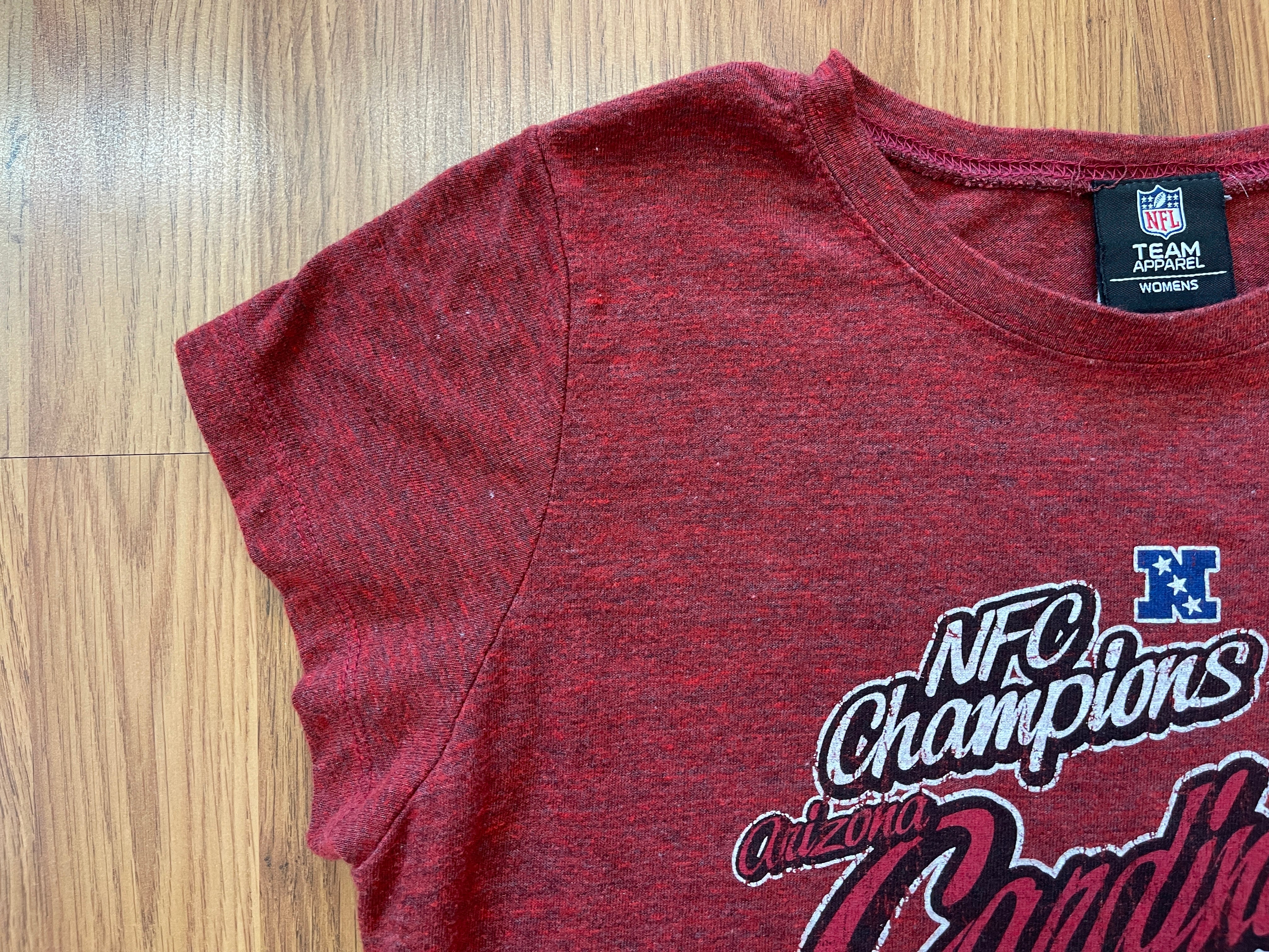 Arizona Cardinals NFL FOOTBALL 2008 NFC CHAMPIONS Women's Cut Size XL T  Shirt!