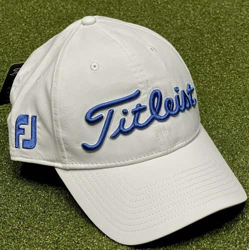 Titleist Tour Performance Staff Golf Hat Cap White/Marlin One Size New #80210