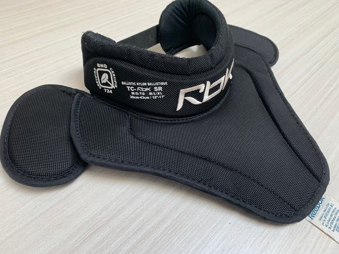 Goalie Throat Collar Neck Guard Protector Ballistic Nylon Reebok RBK Ccm Senior Mens