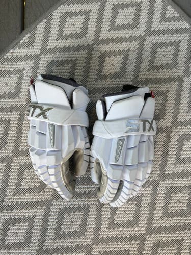 Used Player's STX Rzr Lacrosse Gloves 12"