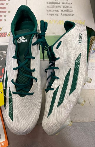 Adidas Adizero football Used Size 10 (Women's 11) White Cleats