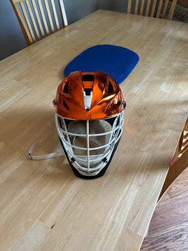 Chrome orange cascade S lacrosse helmet