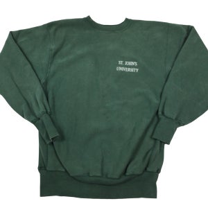 Vintage 80s/90s Champion Reverse weave St. John University Crewneck sweatshirt. USA made. XL