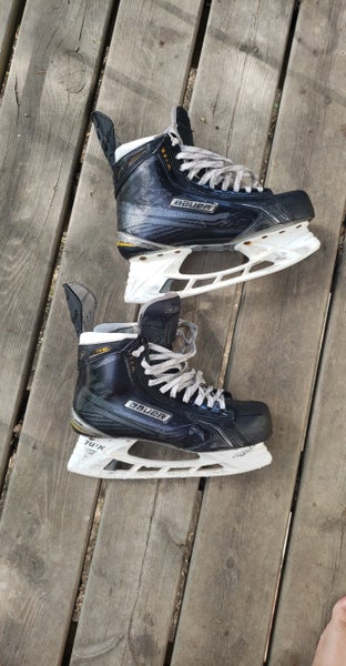Senior Used Bauer Supreme MX3 Hockey Skates Extra Wide Width Pro Stock Size 9