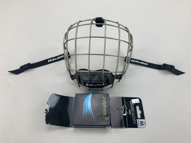 New Medium Bauer Re-Akt Full Cage Titanium