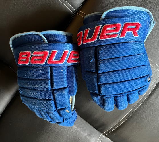 Bauer 14” 4-Roll Team Gloves Royal/Red