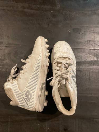 White Unisex Molded Cleats High Top Rush