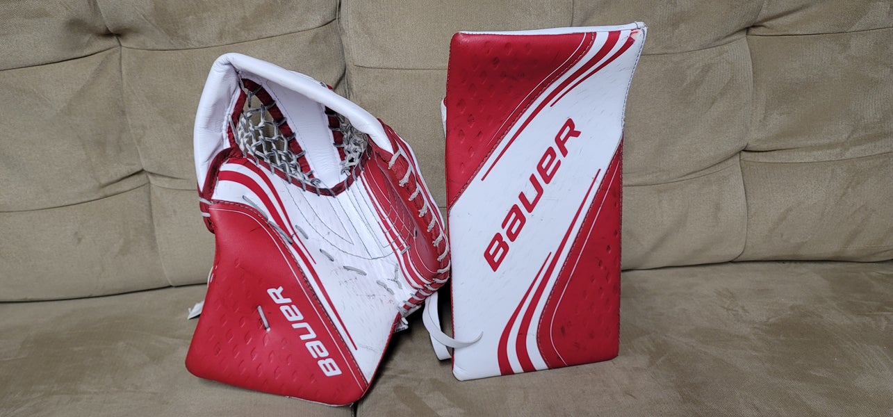 Used Bauer Regular 2X Pro glove and blocker