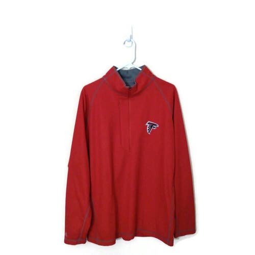 Antigua Desert Dry Xtra-Lite Atlanta Falcons Red 1/2 Zip Pullover Shirt