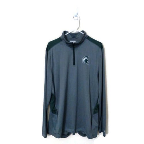 Champion Michigan State Spartans Multicolor 1/4 Zip Pullover Shirt Sz XLarge