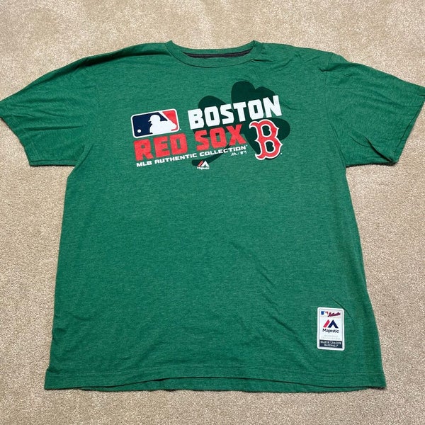 Boston Red Sox T Shirt Men XL Adult Green Shamrock MLB Baseball St