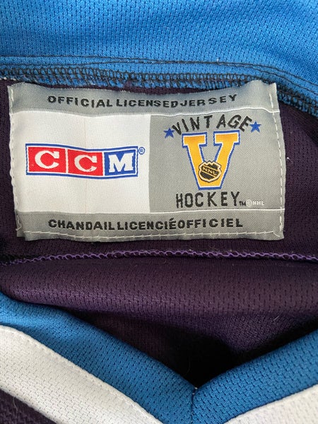90's Anaheim Mighty Ducks Starter NHL Eggplant Jersey Size Large