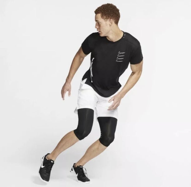 Nike Dri-Fit Mens 3/4 Training Compression Black Tights/Pants CJ4625-010 Sz  2XL-Tall.