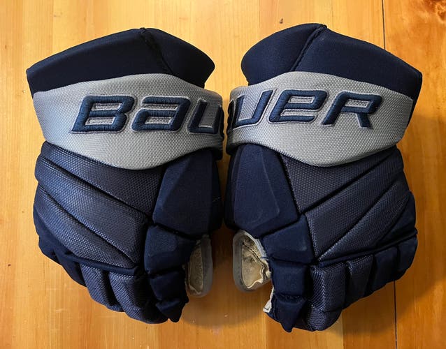 Bauer Vapor Pro Team Gloves 14" Navy/Silver (NAHL Scranton Knights)