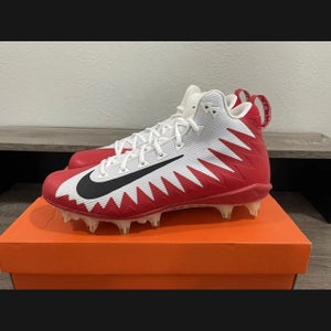 Men’s Size 11 Nike Alpha Menace Pro Mid TD Promo Football Cleats Red White NWB