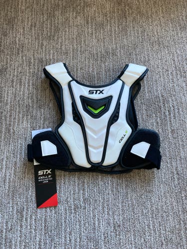 New Men's Medium STX Cell IV Lacrosse Shoulder Pad Liner White