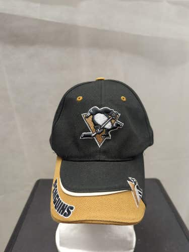 Retro Pittsburgh Penguins Strapback Hat TEI NHL